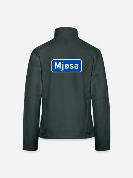 Der Mjøsa-See - Frauen Softshelljacke - Dunkelgrau - Hinten