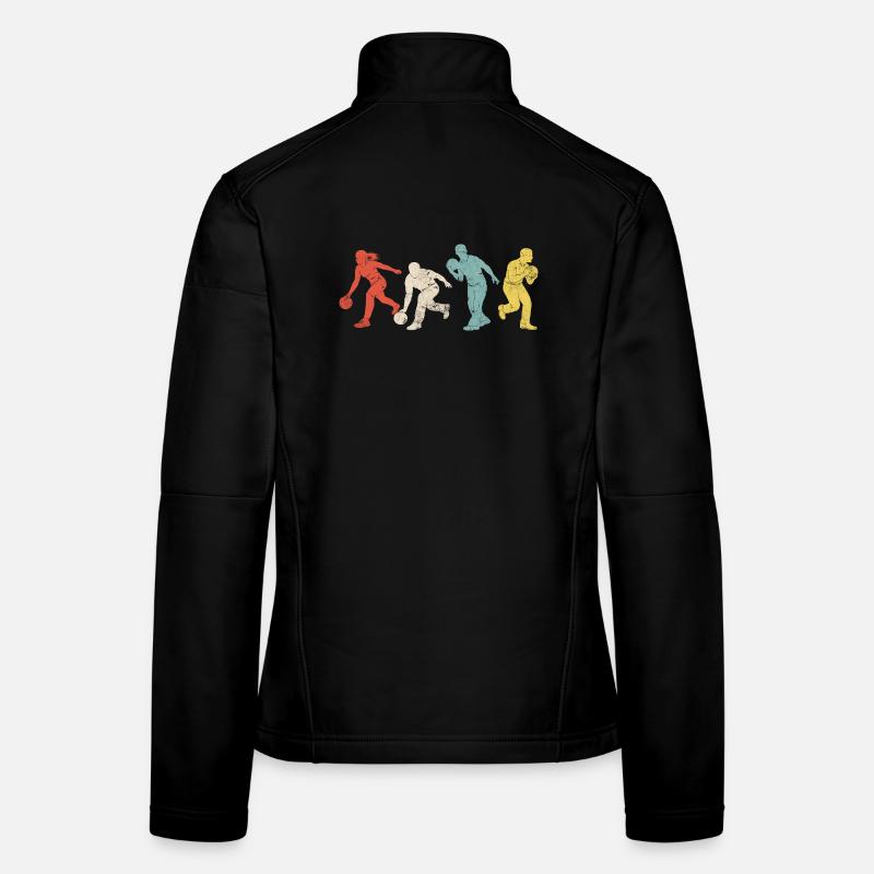 Dynamic bowling silhouettes in colors Women's Softshell Jacket