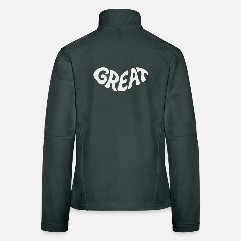 Great, Great Bubbel Word Design Women's Softshell Jacket