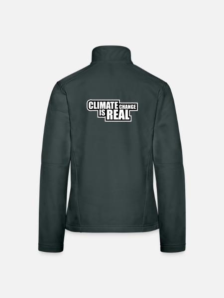 Le changement climatique est la véritable science du changement climatique - Veste en tissu softshell Femme - noir - Dos