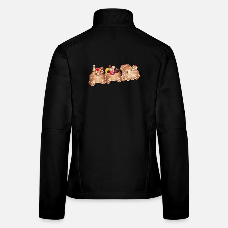 magical 3D gingerbread railway for Christmas Women's Softshell Jacket