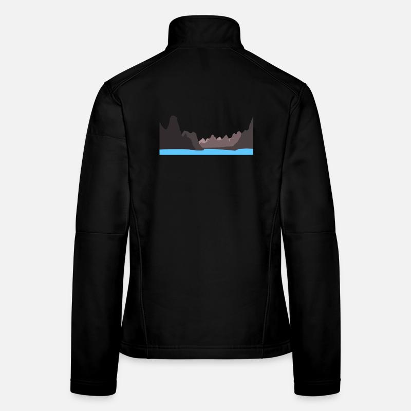 mysterious landscape with mountains and lake Women's Softshell Jacket