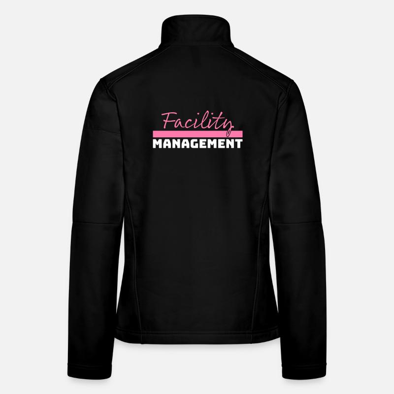Tshirt Facility Management rose blanc Veste en tissu softshell Femme
