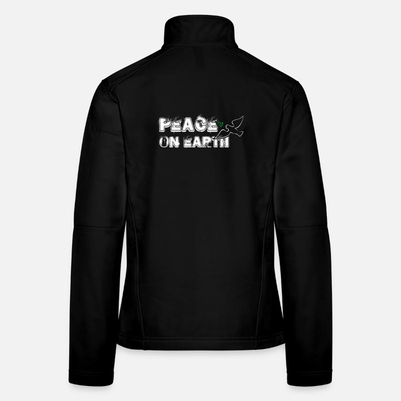 Paix sur Terre | avec Bird Veste en tissu softshell Femme