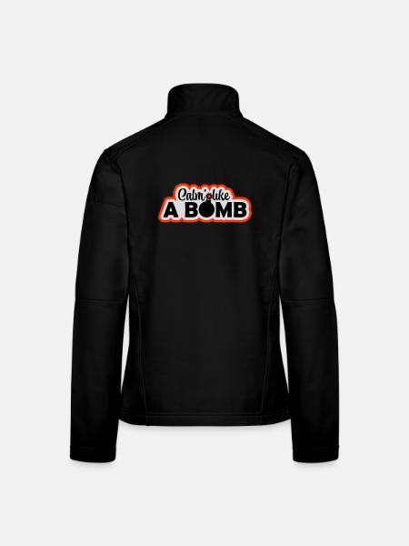 Calme comme une bombe Paradoxe Ironie Humour Blague explosive - Veste en tissu softshell Femme - noir - Dos