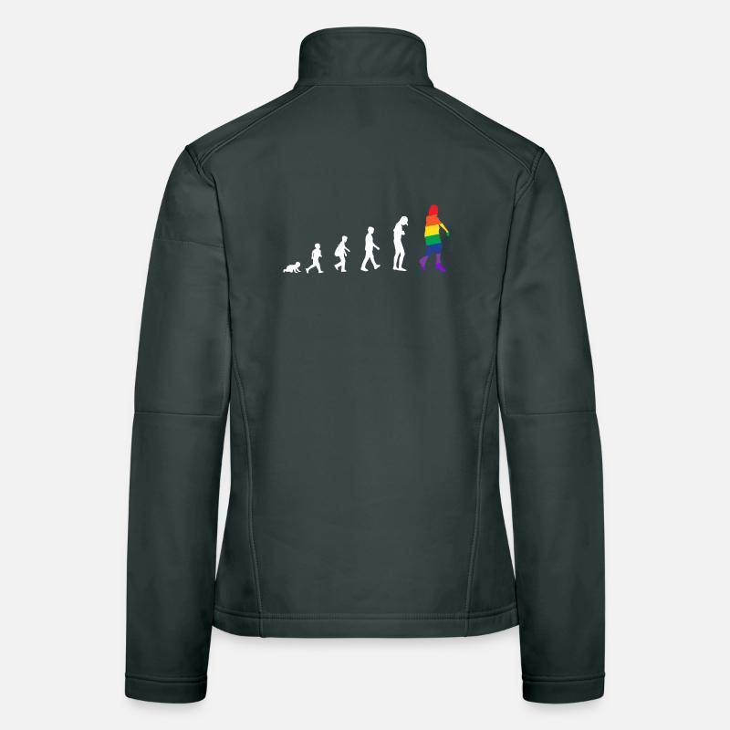 Évolution du bébé à transgenre / gay Veste en tissu softshell Femme