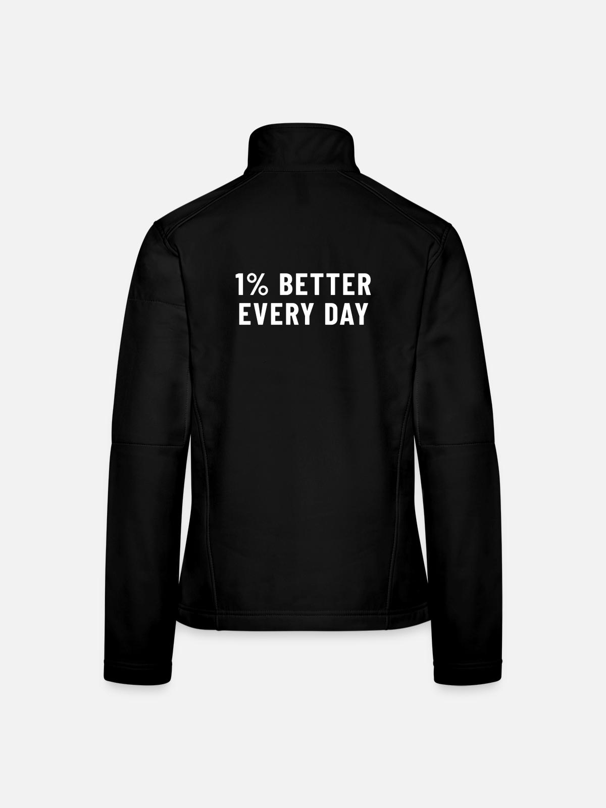 1% Better Every Day - Women's Softshell Jacket - black - Back