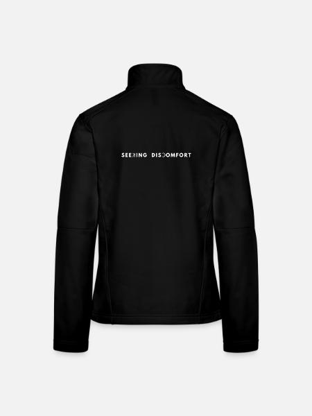 Seeking discomfort - Frauen Softshelljacke - Schwarz - Hinten