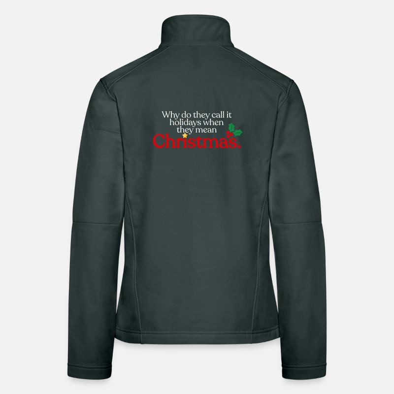 Ils signifient Noël Veste en tissu softshell Femme