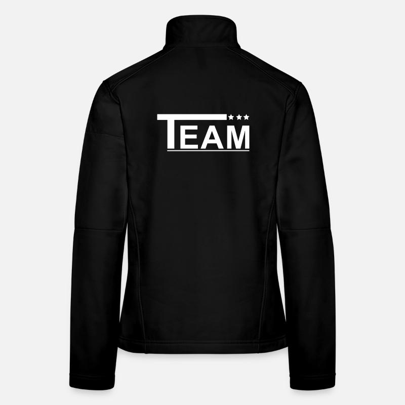 Équipe avec design en étoile Veste en tissu softshell Femme
