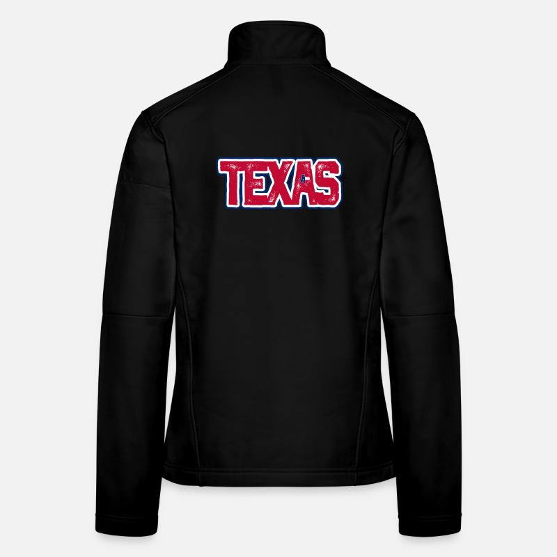 Texas Distressed Wortmarke Frauen Softshelljacke