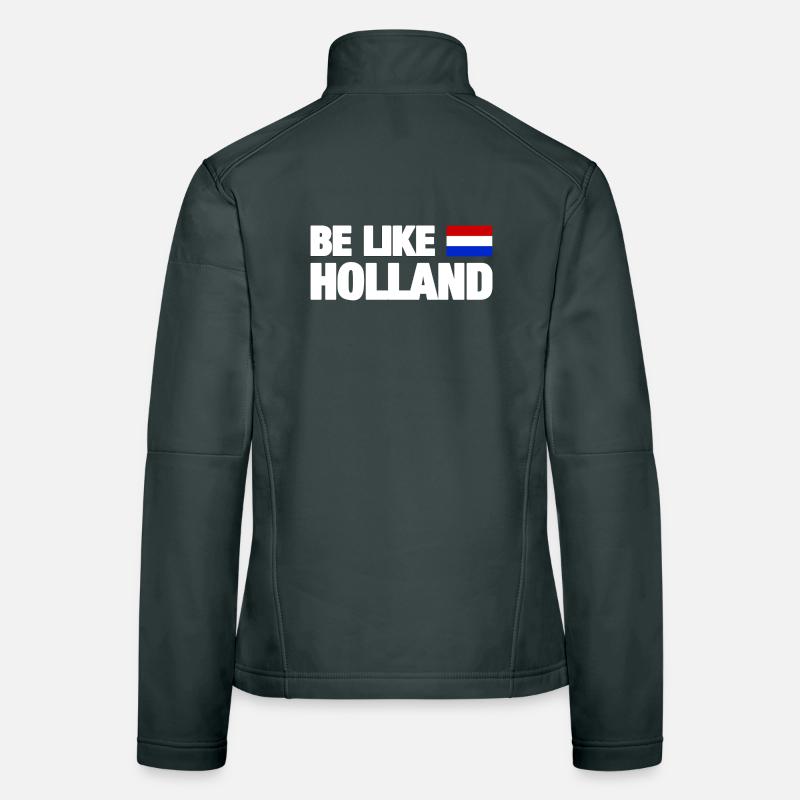 Motif de conception du drapeau de la Hollande Veste en tissu softshell Femme