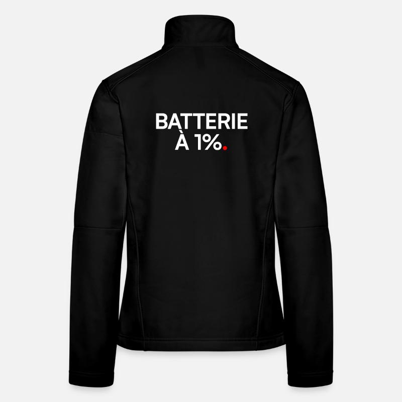 Battery at 1% humor fatigue work Women's Softshell Jacket