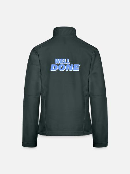 WELL DONE - Frauen Softshelljacke - Dunkelgrau - Hinten