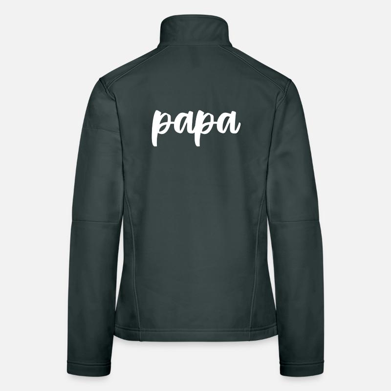 Papa : Design Calligraphie Élégante Veste en tissu softshell Femme