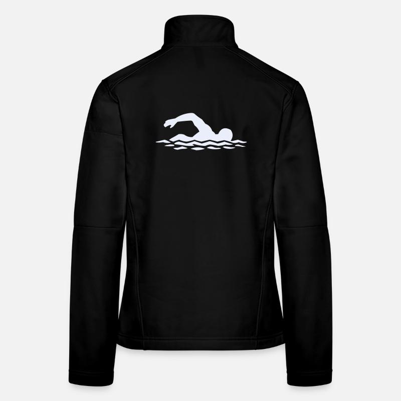 Silhouette de flotteur dans l’eau Veste en tissu softshell Femme
