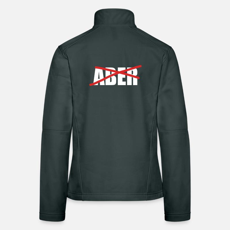 Mais la déclaration de motivation est barrée Veste en tissu softshell Femme