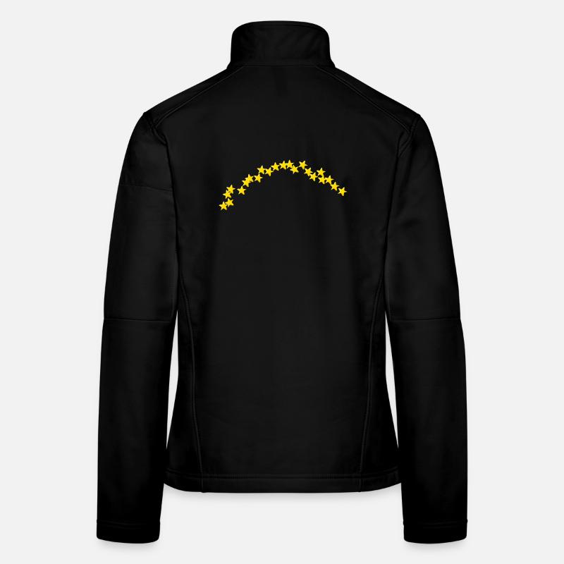 Sternenbogen Halbkreis kleine 3D Sterne Frauen Softshelljacke