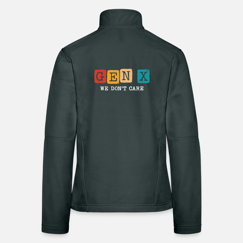 gen x we don't care Frauen Softshelljacke