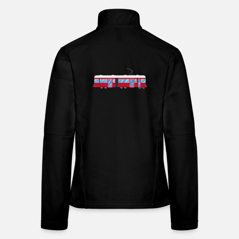 Tram, tramway, train, chemin de fer Veste en tissu softshell Femme