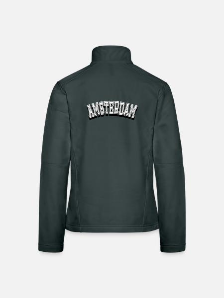 Amsterdam City Design - Women's Softshell Jacket - black - Back
