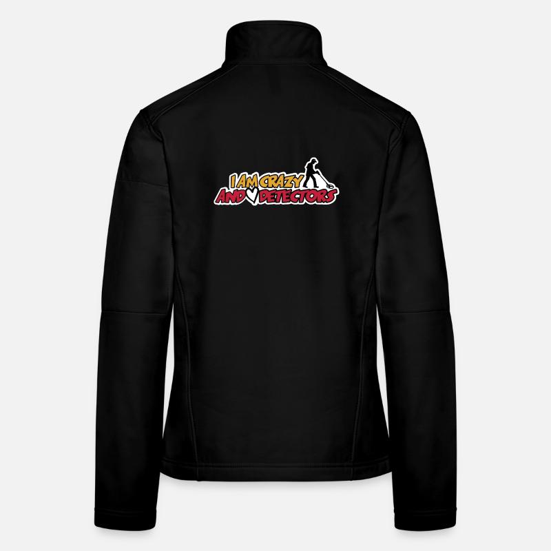 I AM CRAZY & LOVE DETECTORS - Frauen Softshelljacke - Schwarz