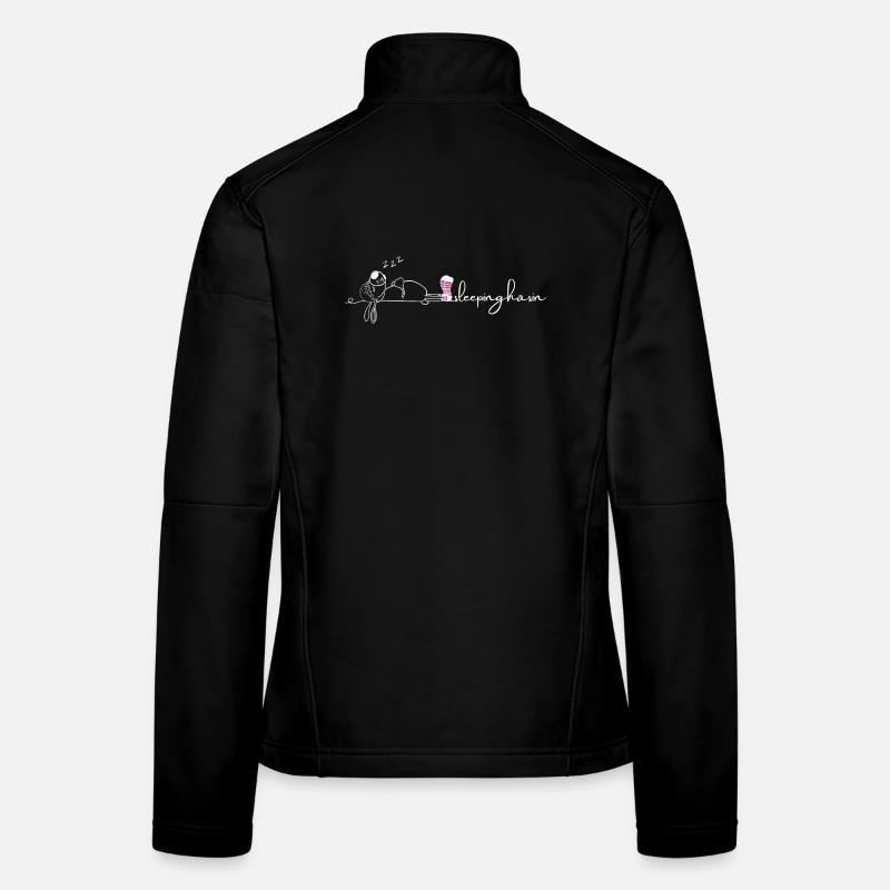 Sleeping Häsin - Frauen Softshelljacke - Schwarz