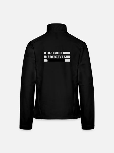 Le pire dans la censure, c’est l’ironie amusante - Veste en tissu softshell Femme - noir - Dos