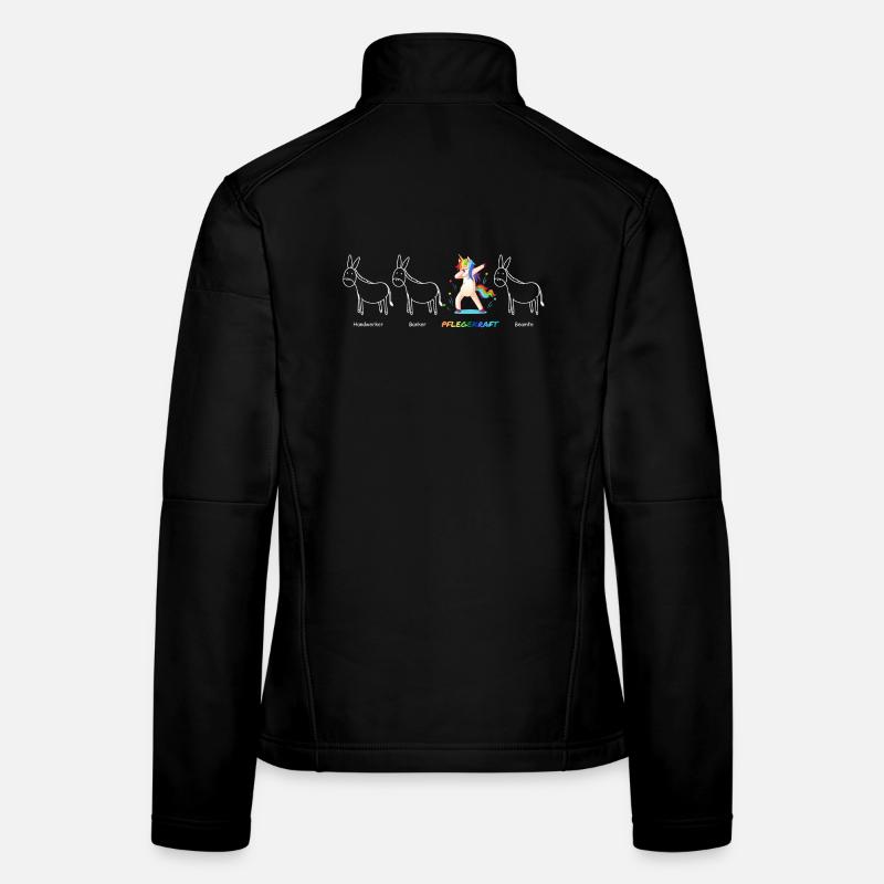 PFLEGEKRAFT Einhorn Beruf Besonders Einzigartig Frauen Softshelljacke