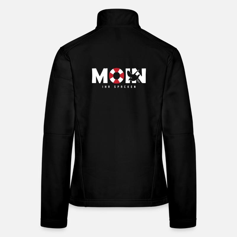 Lustiger Spruch " Moin Ihr Spacken " Frauen Softshelljacke