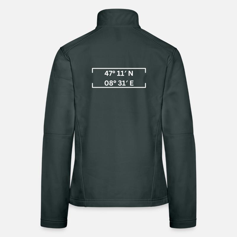 Coordinates Baar Switzerland Minimalist Women's Softshell Jacket
