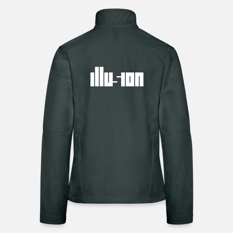 Illusion – Optical Illusion Contrast Design Women's Softshell Jacket