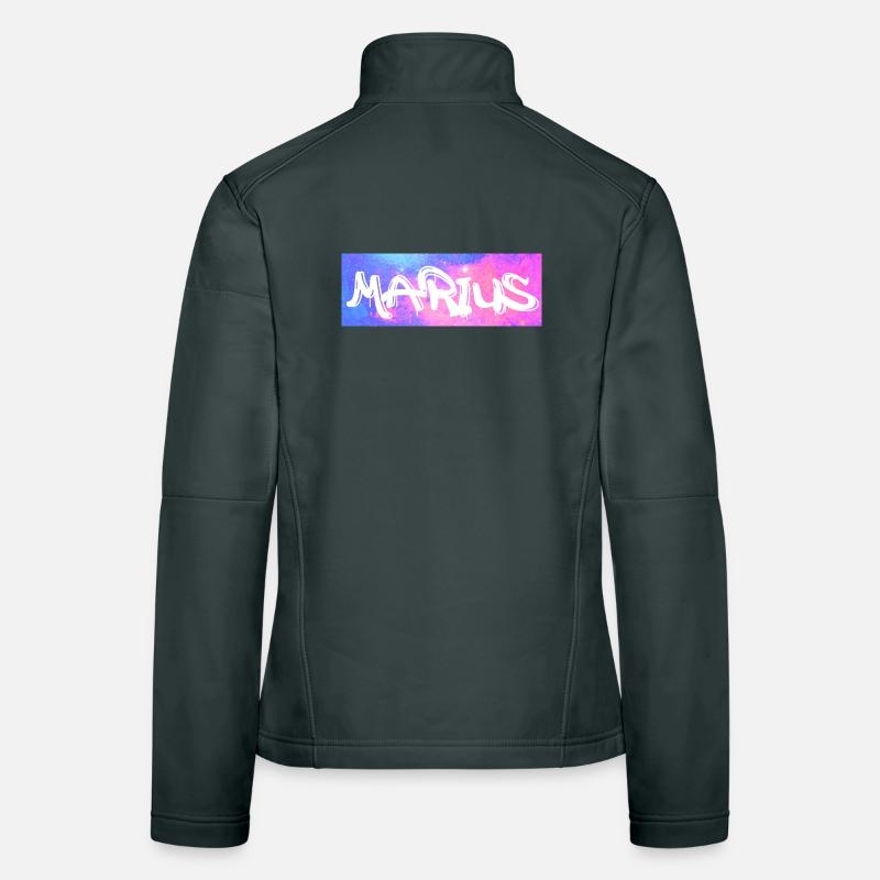 Marius Name Gift Gift Idea Galaxy Women's Softshell Jacket