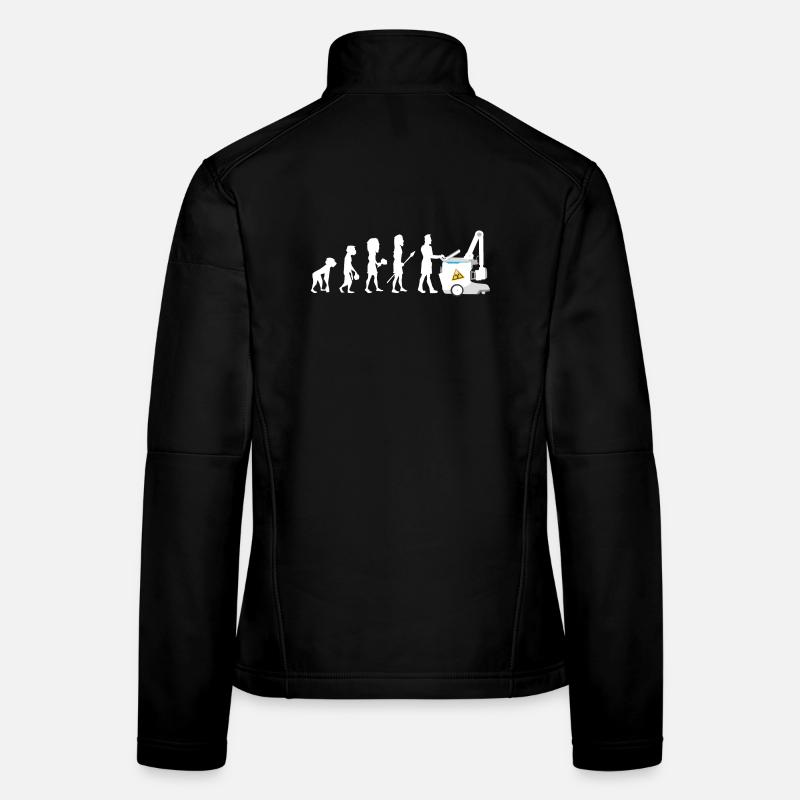 Humour Evolution Manip Radio mobile Radiologie Veste en tissu softshell Femme