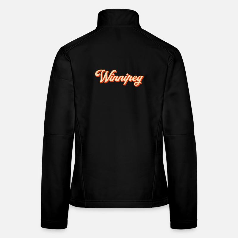 Lettrage rétro de Winnipeg Veste en tissu softshell Femme