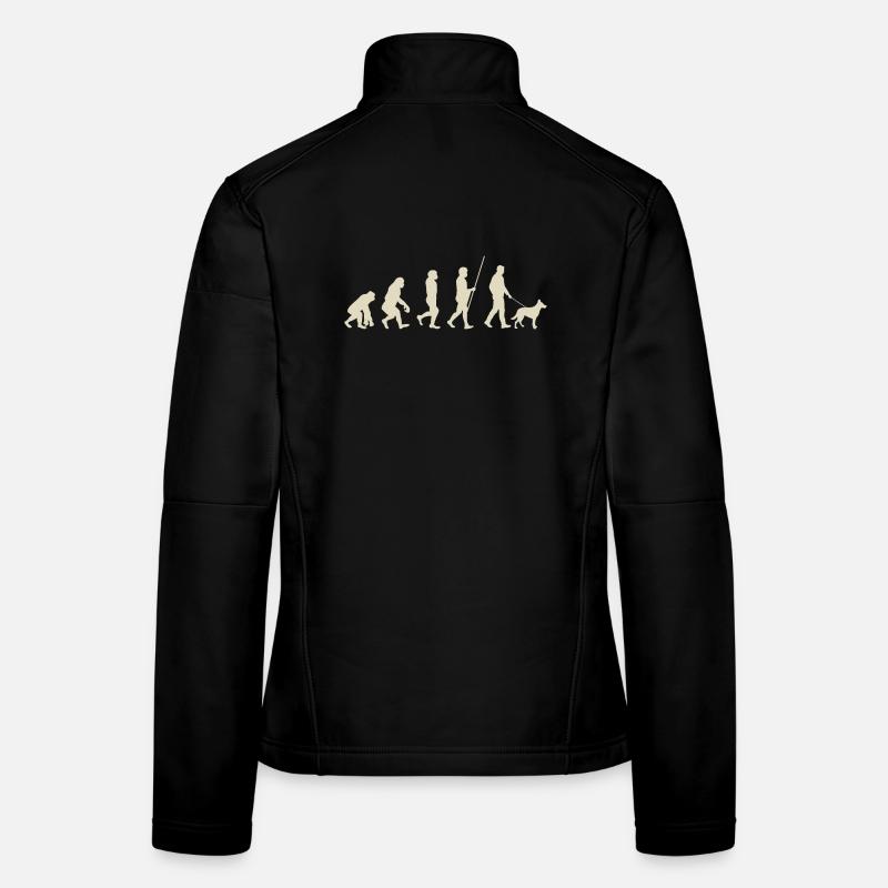 Illustration de l’évolution de l’humanité Veste en tissu softshell Femme