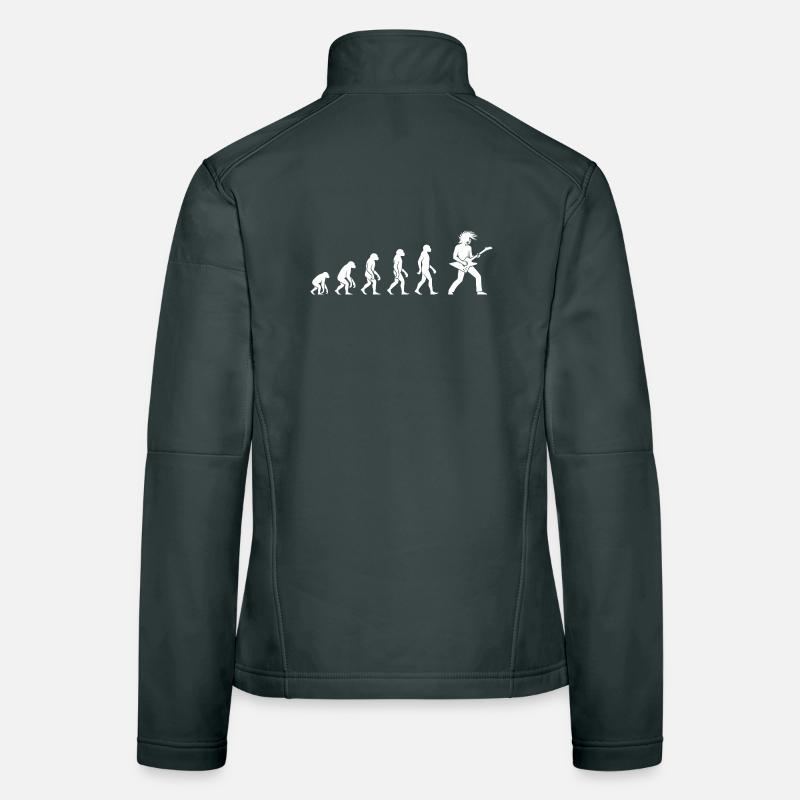 Évolution de la guitare, de l’art, du rock n roll Veste en tissu softshell Femme