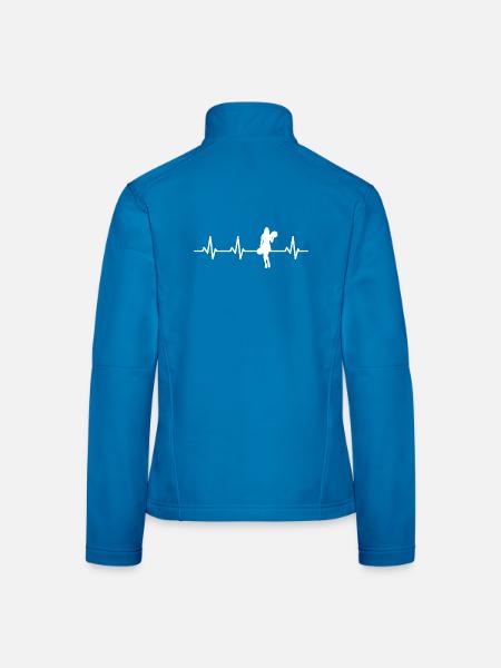 Cheerleaderin Herzschlag - Frauen Softshelljacke - Schwarz - Hinten