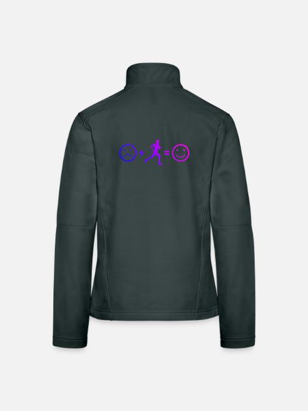 Idée cadeau pour une course à pied - Veste en tissu softshell Femme - noir - Dos