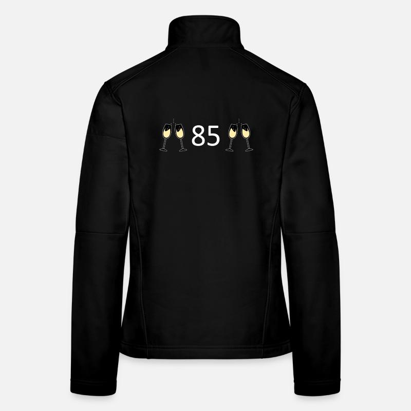 85e anniversaire 85 ans 85 Numéro 85 Blanc Veste en tissu softshell Femme