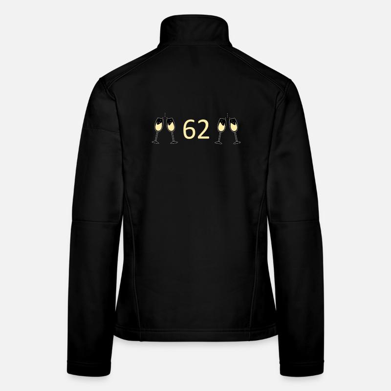 62e anniversaire 62 ans anniversaire 62 numéro 62 Veste en tissu softshell Femme