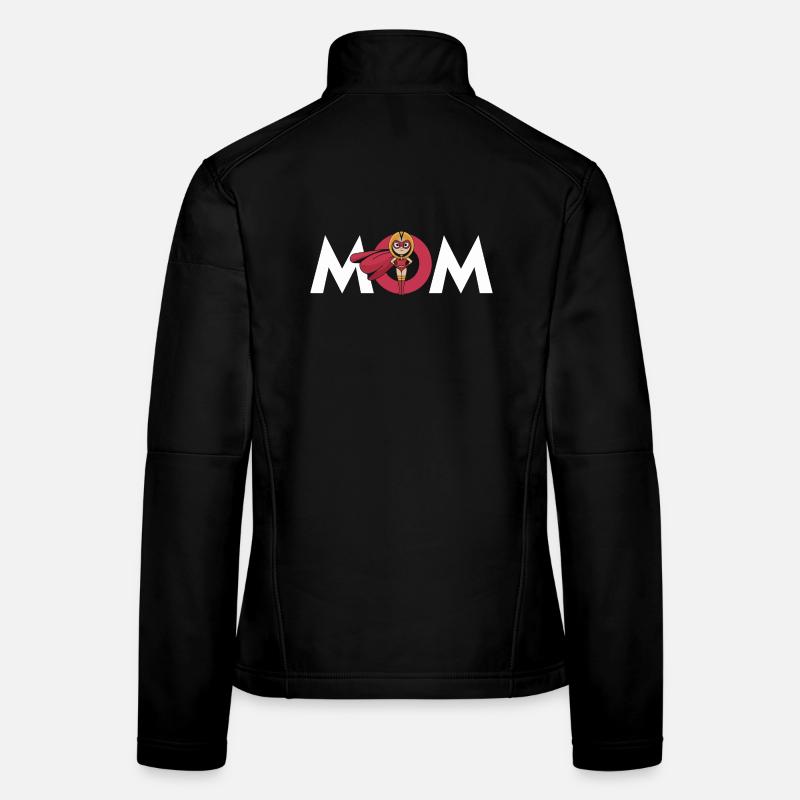Superheldin Mama Empowerment Design Frauen Softshelljacke