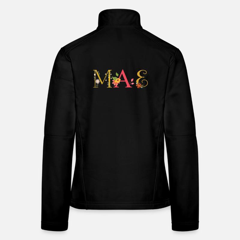 Nom MAE Décoré de Fleurs Veste en tissu softshell Femme