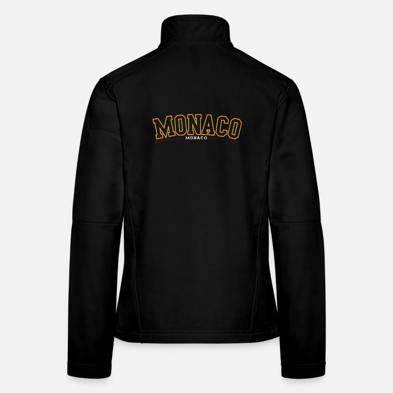 Monaco Retro Racing Badge Women's Softshell Jacket
