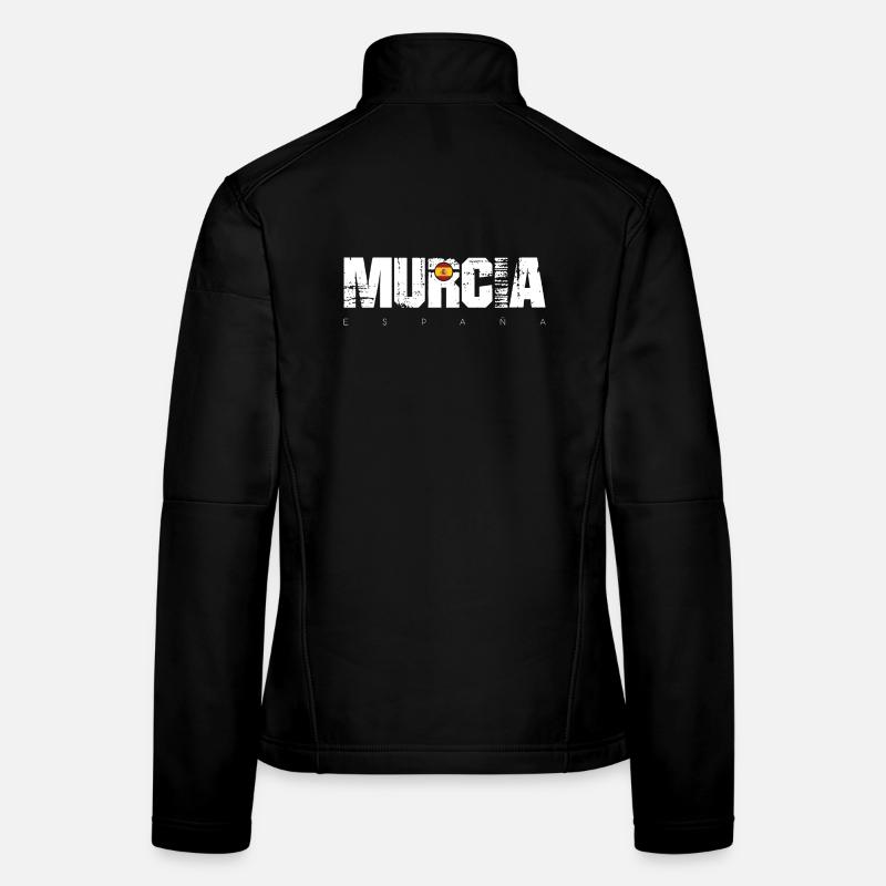 Murcia Spanien Distressed Text Frauen Softshelljacke