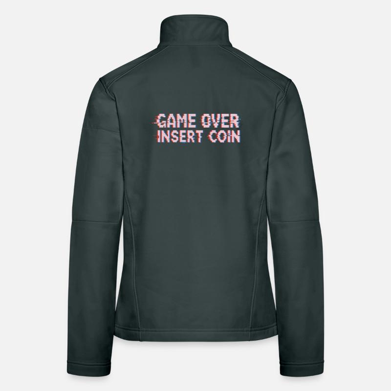 Retro Arcade Spielende Pixelglitch Frauen Softshelljacke
