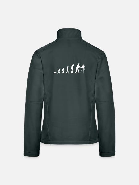 Development from baby to painter - Women's Softshell Jacket - black - Back