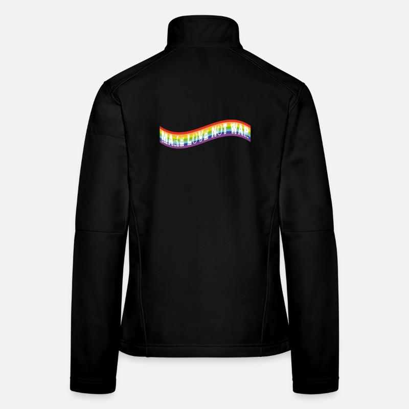 make love not war | Rainbow flag Women's Softshell Jacket
