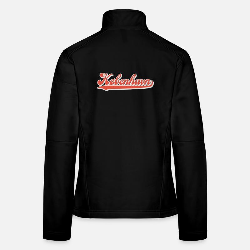 København Lettering Retro Logo Women's Softshell Jacket