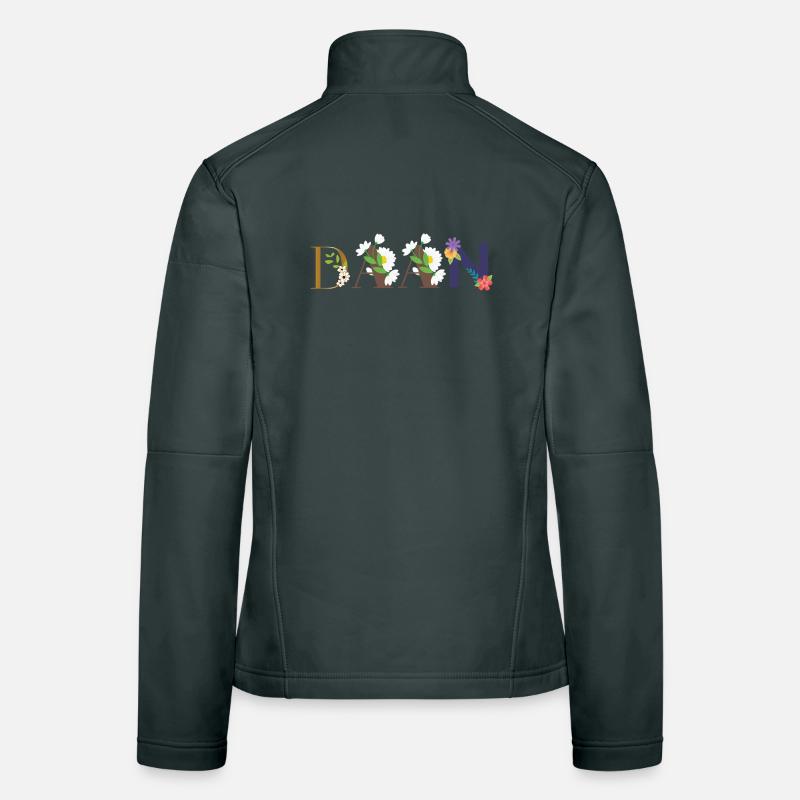 DAAN name decorated with flowers Women's Softshell Jacket